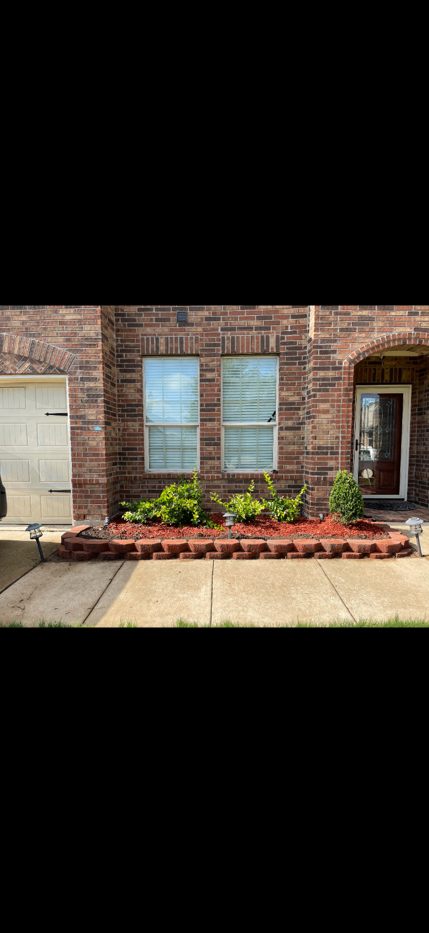 Front flower bed - After